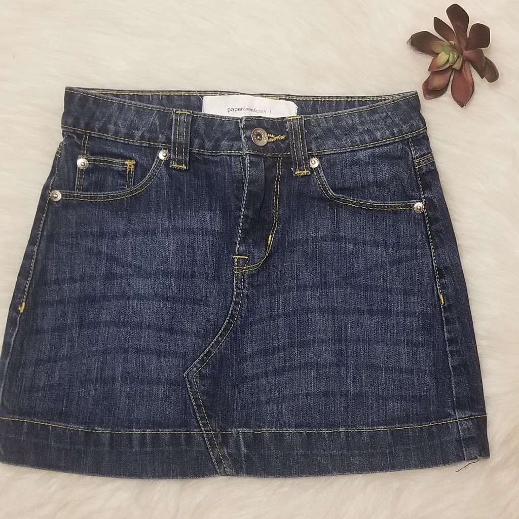 Paper Denim  Cloth Denim Skirt
